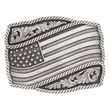 Load image into Gallery viewer, Classic Impressions Waving American Flag Attitude Buckle
