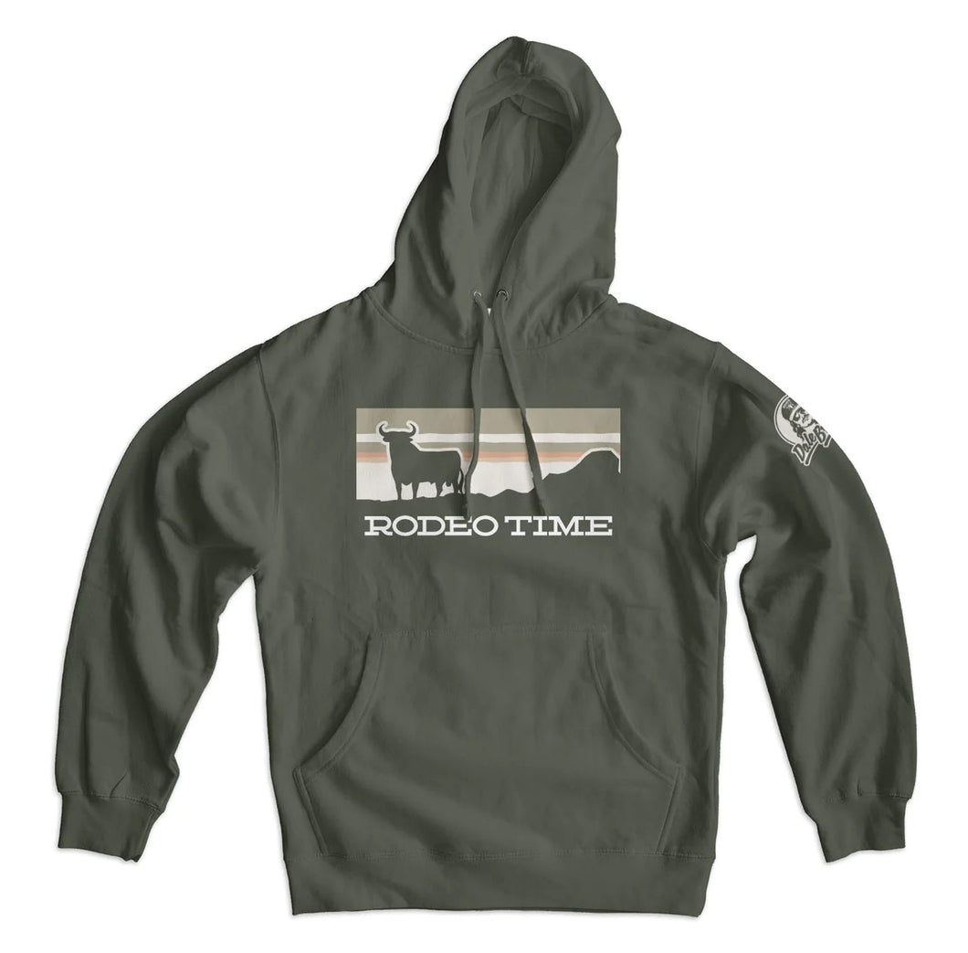 Rodeo Time Sunset Hoodie Green
