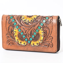Load image into Gallery viewer, Hand Tooled Zip Wallet
