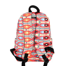 Load image into Gallery viewer, Red Southwestern Print Backpack
