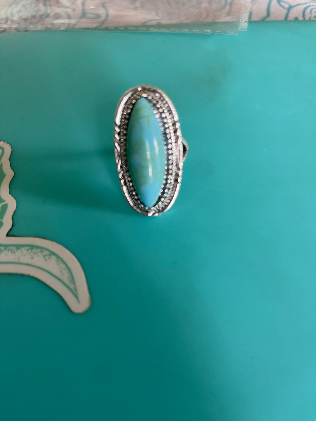 Turquoise long ring