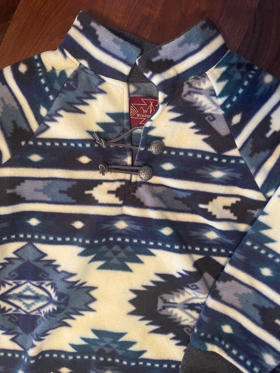 Icey Blue Aztec Pullover